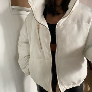 White Puffer Zara Jacket